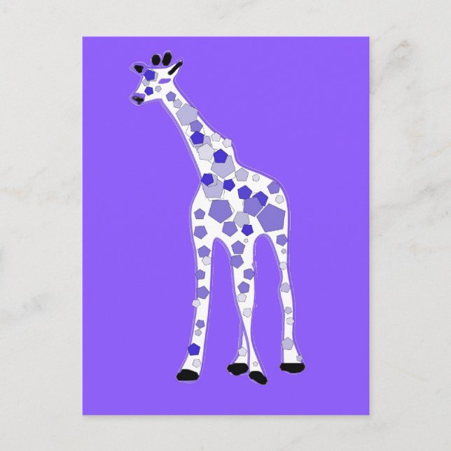 Cartão Postal PURPLE Giraffe (Frente)