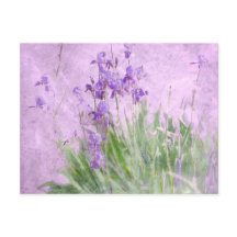 Purple Irises Watercolor -
