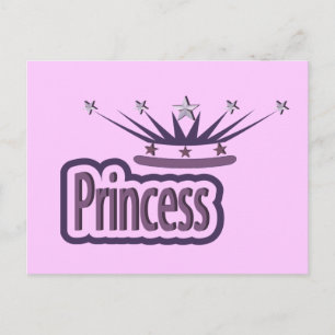 Cartão Postal Purple Princess Crown