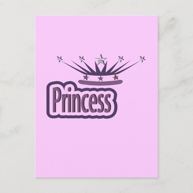 Cartão Postal Purple Princess Crown (Frente)
