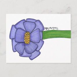 Cartão Postal Purple Square Flower Postcard