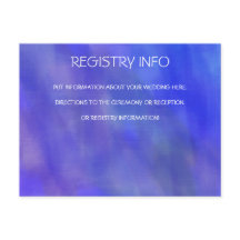 PURPLE WATERCOLOR INFORMATION CARD