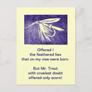 Cartão postal "Purple Wet Fly"