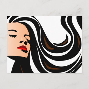 Cartão Postal Puxe meu cabelo para trás.