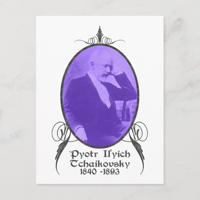 Cartão Postal Pyotr Il'yich Tchaikovsky (Frente)