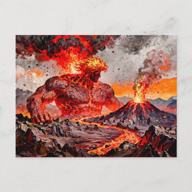 Cartão Postal Pyrokles Titan of Lava and Volcanic Fire from Gree (Frente)