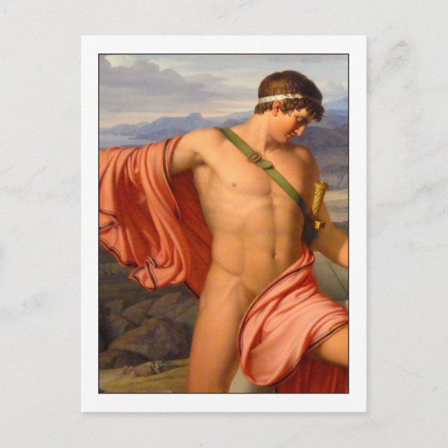 Cartão Postal Pyrrhus e Andromache por Johan Lund (Frente)