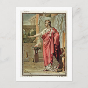 Cartão Postal Pyrrhus, fantasia de "Andromache", de Jean Racine,