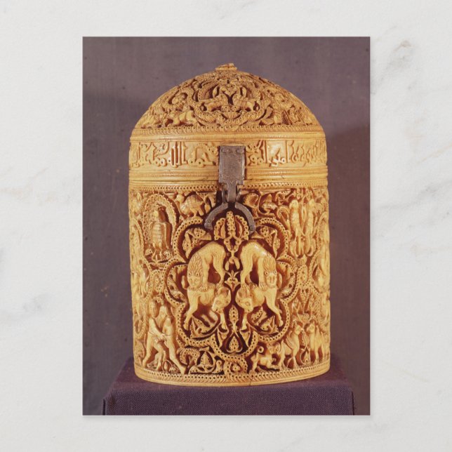 Cartão Postal Pyx com um alivio representando os prazeres (Frente)