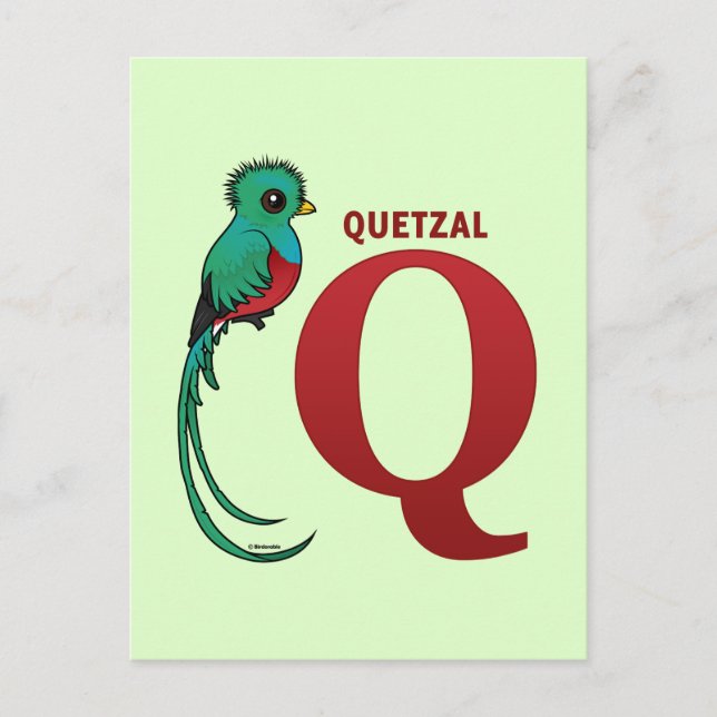 Cartão Postal Q para Quetzal (Frente)