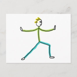 Cartão Postal Qigong Stickman