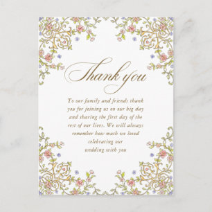 Cartão Postal QR code de agradecimento com foto ornamentada vito