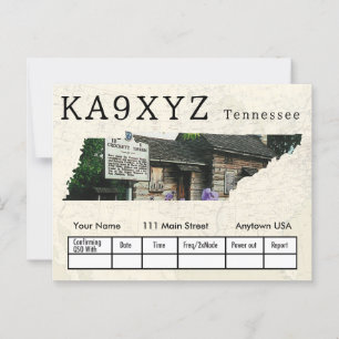 Cartão Postal QSL Personalizado para Cortes no Shapout do Tennes