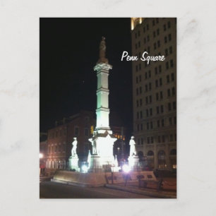 Cartão Postal Quadrado à Noite