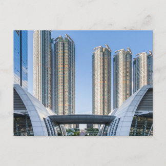 Cartão Postal Quadrado da união da estação de Kowloon, Hong Kong