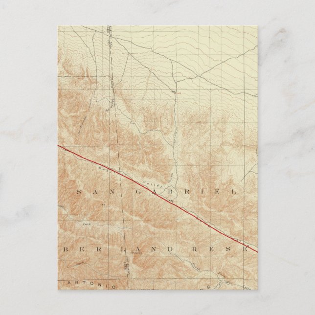 Cartão Postal Quadrângulo de San Antonio mostrando San Andreas R (Frente)