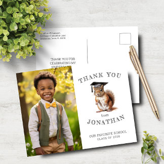 Cartão Postal Quadrinho Bonito Do Jardim Da Infância Obrigado Ca