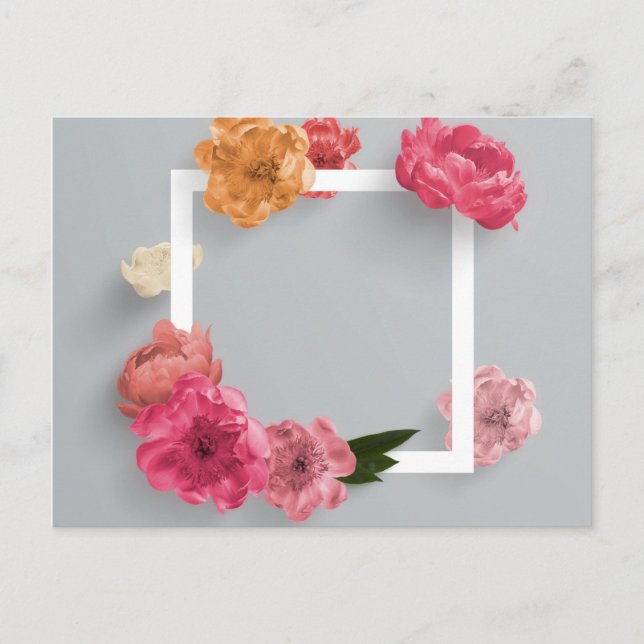 Cartão Postal Quadro da Flor (Frente)