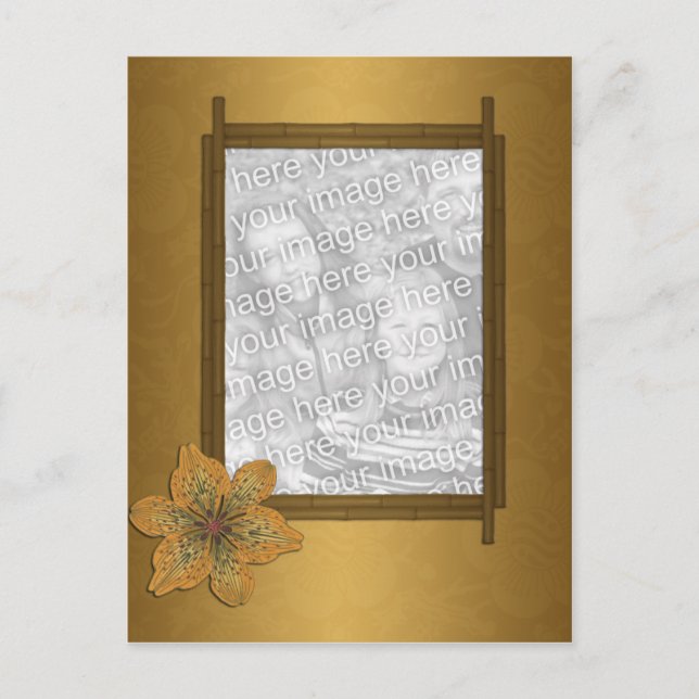 Cartão Postal Quadro de bambu (Frente)