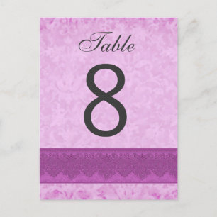 Cartão Postal Quadro de Casamento Rosa e Magenta 8 V200