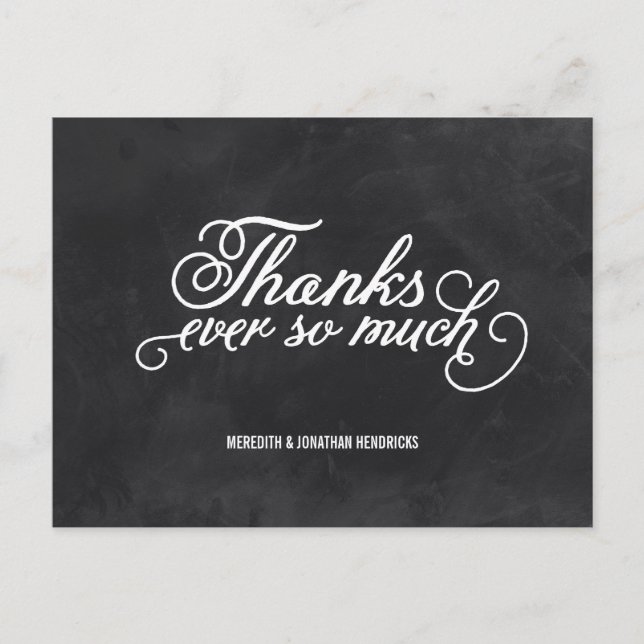 Cartão Postal Quadro de discussão Obrigado (Frente)