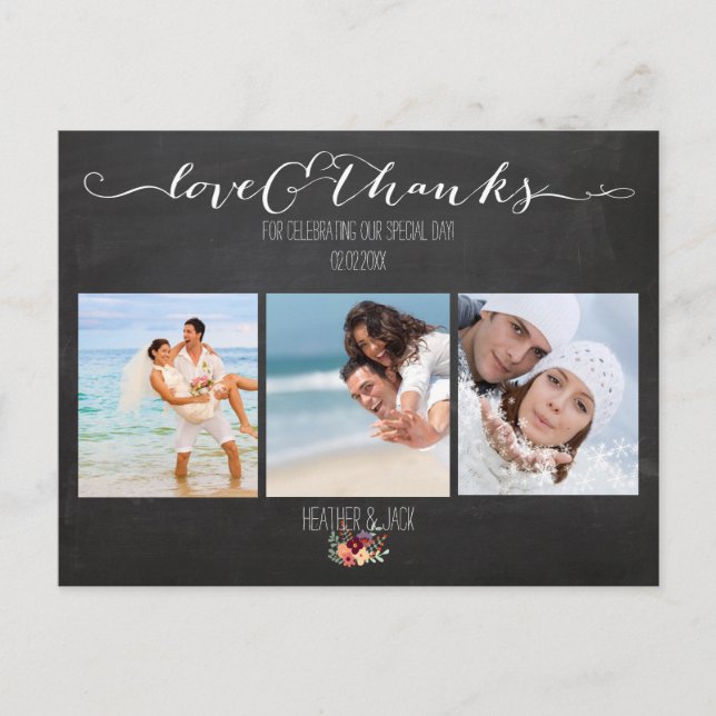 Cartão Postal Quadro de discussão PixDezines/obrigado de fotos d (Frente)