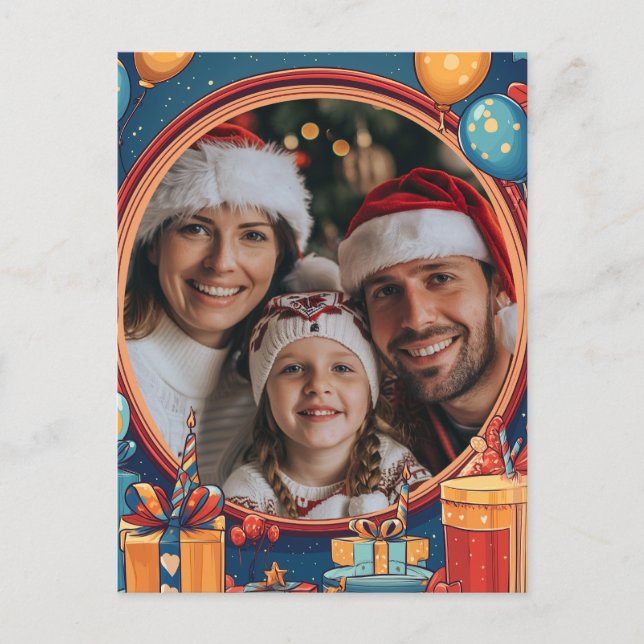 Cartão Postal Quadro de Feliz Aniversário (Frente)