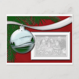 Cartão Postal Quadro de Foto de Ornamento de Prata