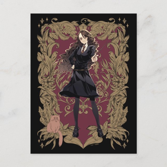 Cartão Postal Quadro de Ornamentado Hermione Granger (Frente)