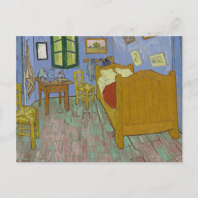 Cartão Postal Quadro do Quarto de Vincent Van Gogh (Frente)