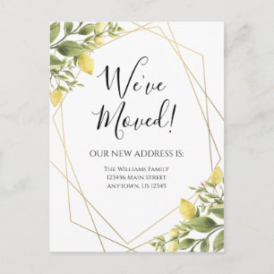 Cartão Postal Quadro Geométrico dos Limões de Anúncio em Movi