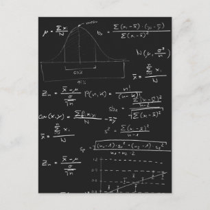 Cartão Postal Quadro negro de estatísticas