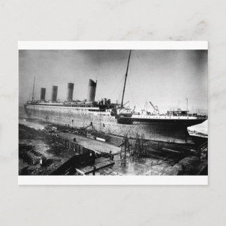 Cartão Postal quadro original titânico em construção