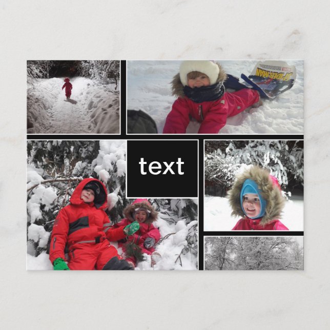 Cartão Postal Quadros personalizados de quadrados personalizados (Frente)