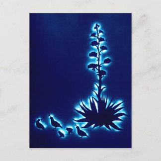 Cartão Postal Quail e Agave