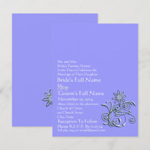 Cartão Postal Qualquer Cor Personalizada Floral Azul
