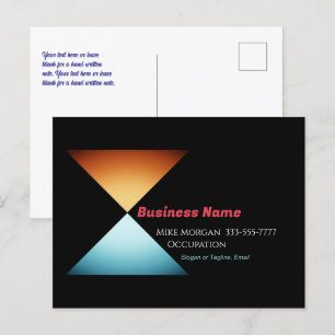 Cartão Postal Qualquer Negócio, Design de Triângulo, Informações