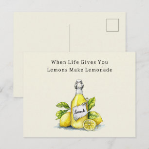 Cartão Postal Quando a Vida Lhe Dá Limões Faça Limonada