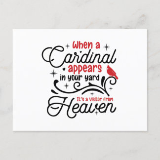 Cartão Postal Quando aparecer um cardeal no seu jardim