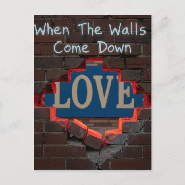 Cartão Postal Quando As Paredes Descerem (Frente)