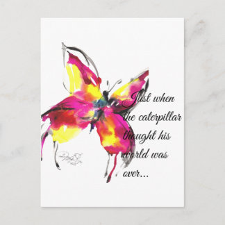 Cartão Postal Quando ele pensou que seu mundo tinha acabado...