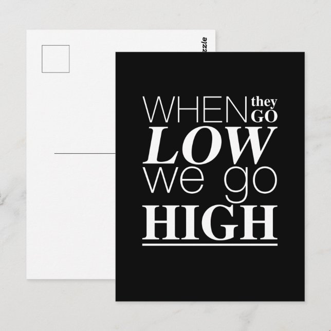 Cartão Postal Quando Eles Estiverem Baixo, Faremos Uma Citação P (Frente/Verso)