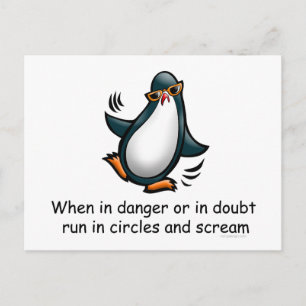 Cartão Postal Quando em perigo ou em dúvida