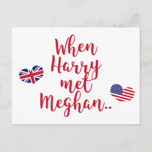 Cartão Postal Quando Harry conheceu Meghan Casamento Real Dive
