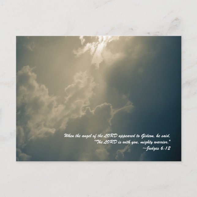 Cartão Postal Quando o anjo do LORD apareceu para Gideon, ele (Frente)