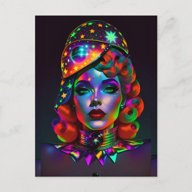 Cartão Postal Quando o preto pousou em vermelho - Ken Gage Art (Frente)