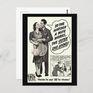 Cartão Postal Quanto mais difícil uma esposa funciona, mais boni