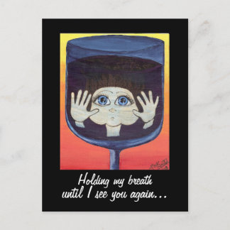 Cartão Postal Quantum Kid em Vidro Pensando em você