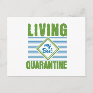 Cartão Postal Quarantine Corona - Design de sensibilização ao ví