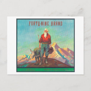 Cartão Postal Quarenta e nove etiquetas laranjaRedlands, CA